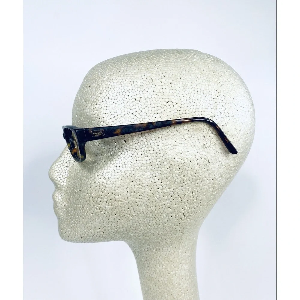Kate Spade NY Black White Metal Rectangular Glasses W Acetate Temple 52 17 135
